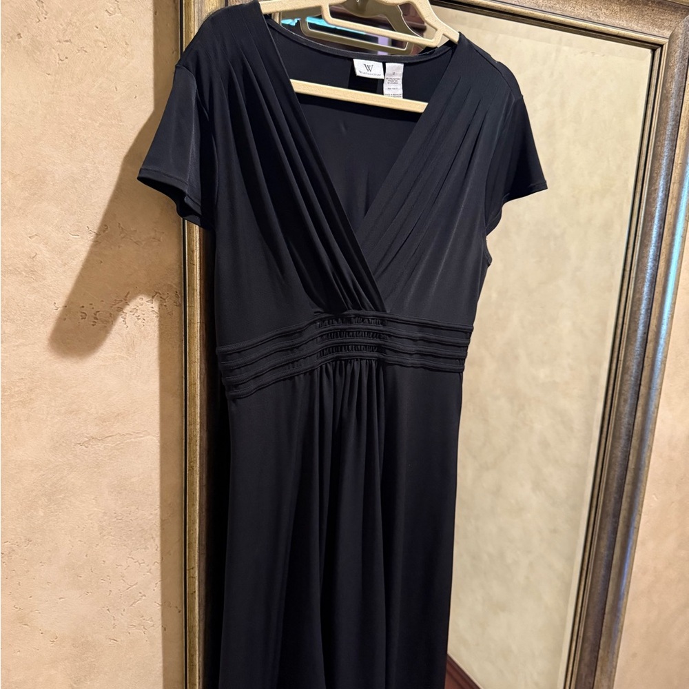 Worthington Black Pleated Sheath Dress